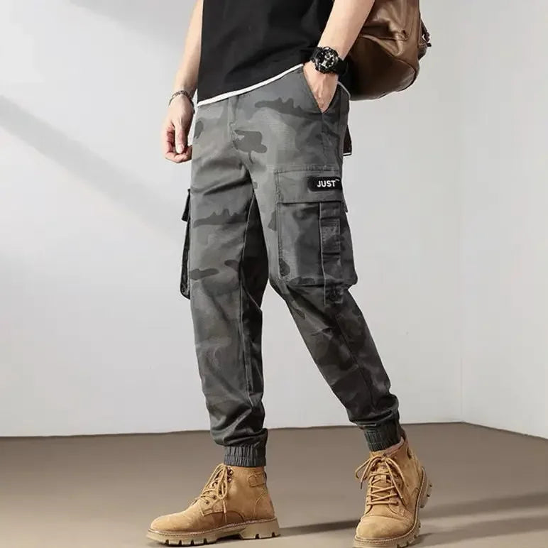 Cargo Pants for Men Korean Multipockets Trousers Man Loose Grey Multi Pocket Camo Camouflage Emo Casual Oversize New in Y2k