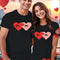 Love Valentine'S Day T-Shirt,   Couple T-Shirt, Couple Christmas, Fashion Casual T-Shirt, Short-Sleeved T-Shirt