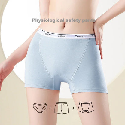 1pcs Cotton Women's Menstrual Panties Physiological Pants Leak Proof Underwear Ladies Period Panty High Waist Safety Briefs